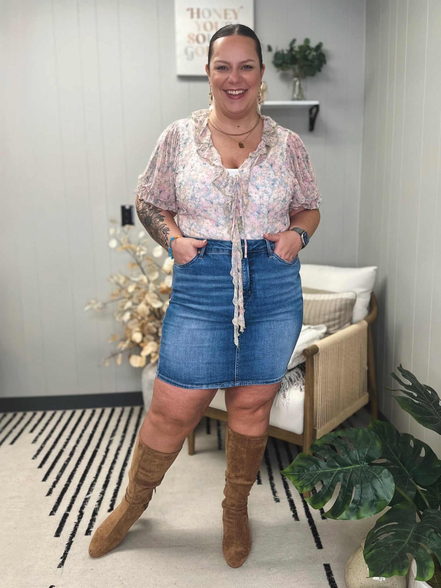 Haley High Rise Control Top Skirt