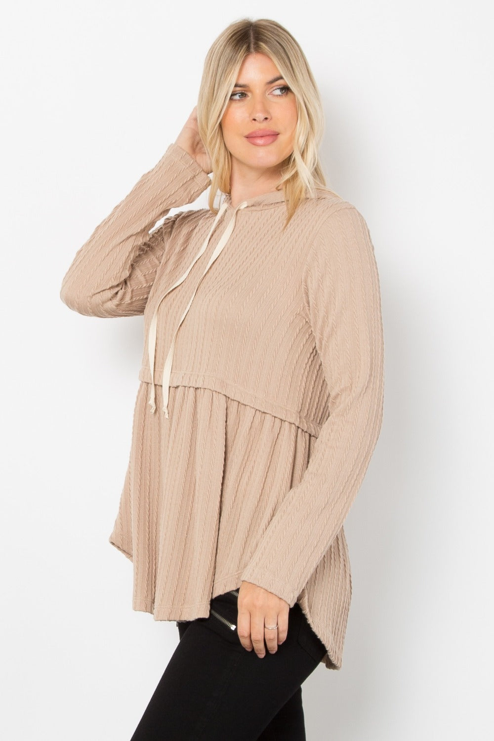 Charmed Cable Knit Hoodie
