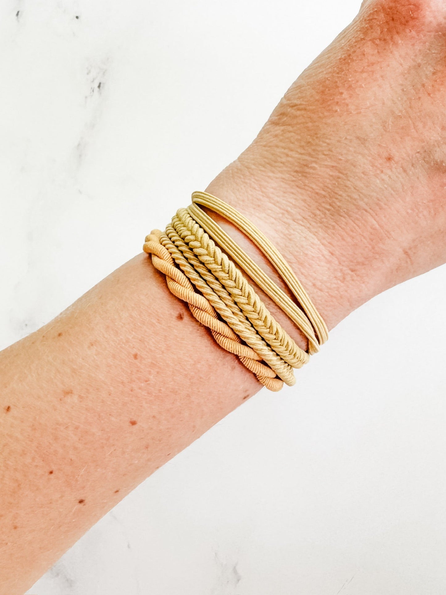 Michelle Mae Hair Tie Bracelet Sets - Colored Twists and Braids | Hair Accessories
