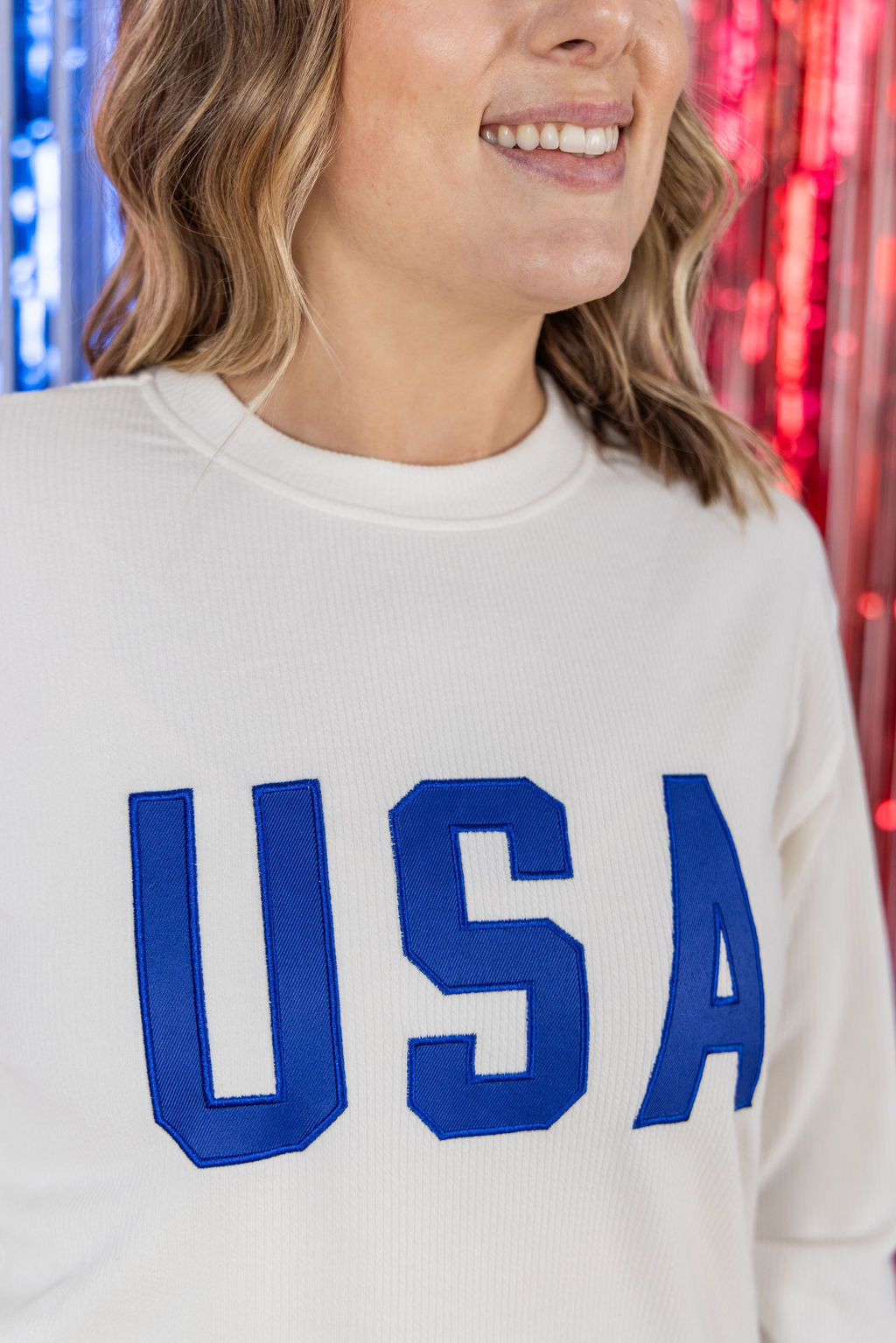 Michelle Mae USA Pullover - White