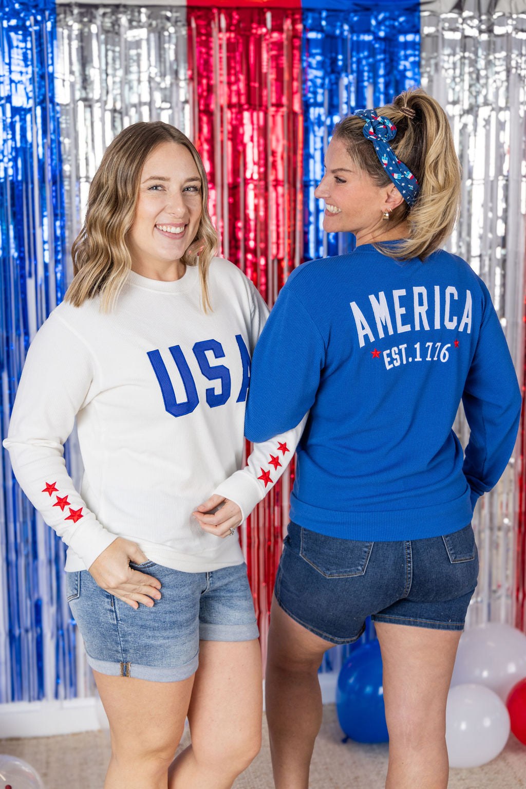 Michelle Mae USA Pullover - White