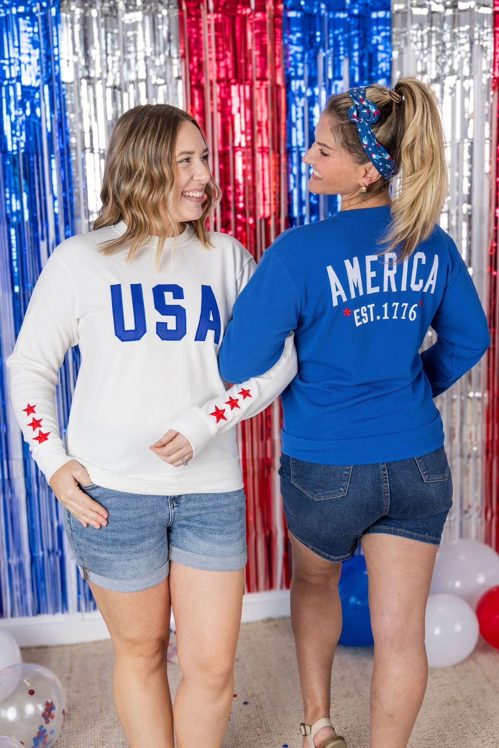 Michelle Mae USA Pullover - White