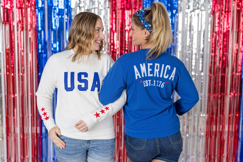 Michelle Mae USA Pullover - White