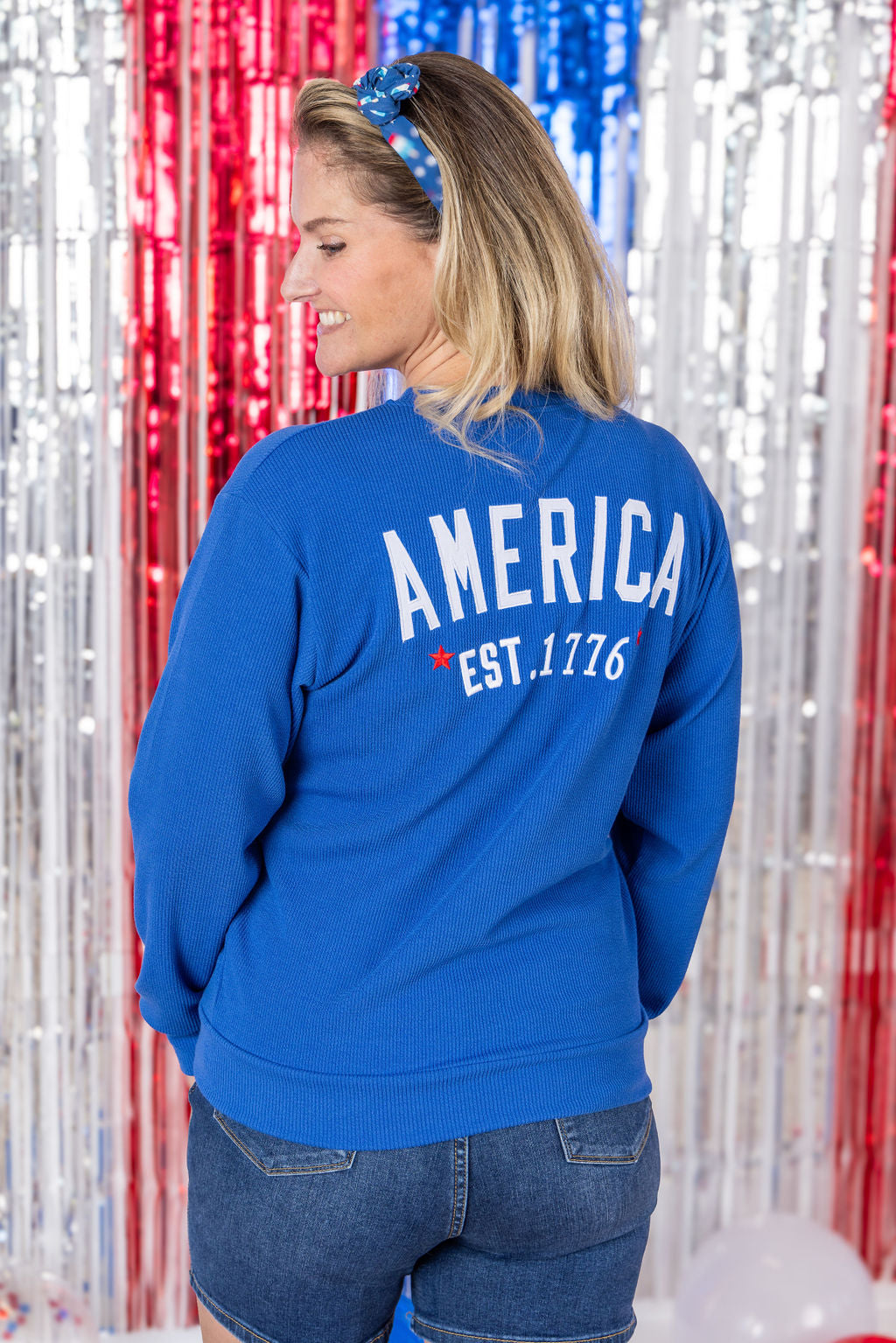 Michelle Mae America Pullover - Blue