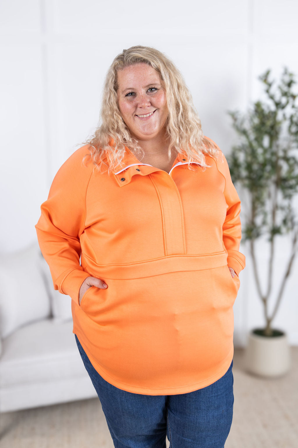 Michelle Mae Mia Scuba Halfzip - Dreamsicle
