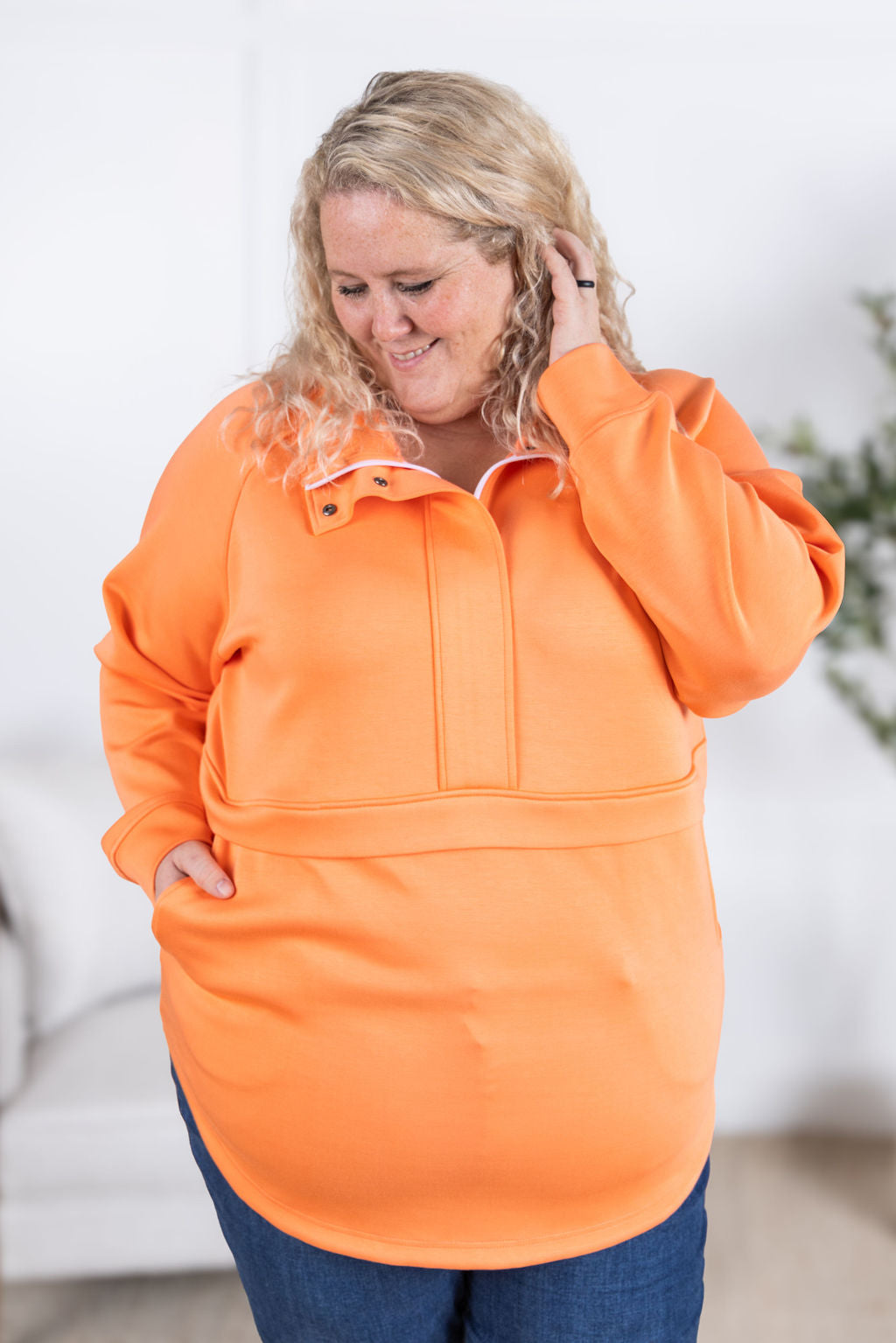 Michelle Mae Mia Scuba Halfzip - Dreamsicle