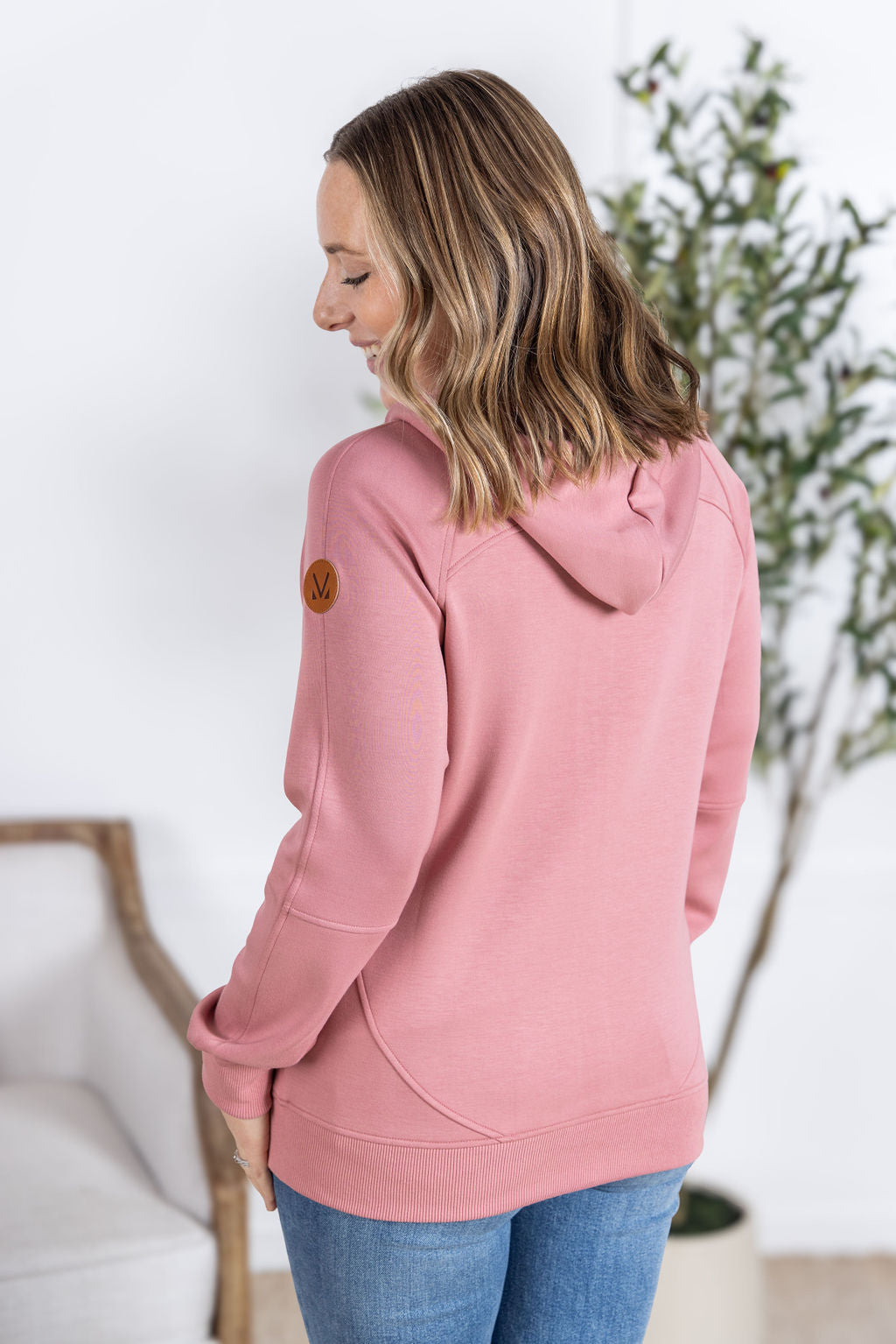 Michelle Mae Scuba Scuba FullZip Hoodie - Rose