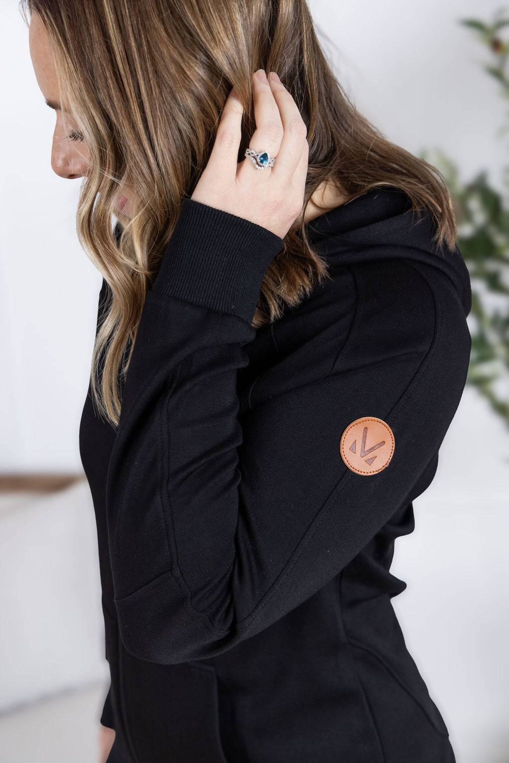 Michelle Mae Scuba FullZip Hoodie - Black