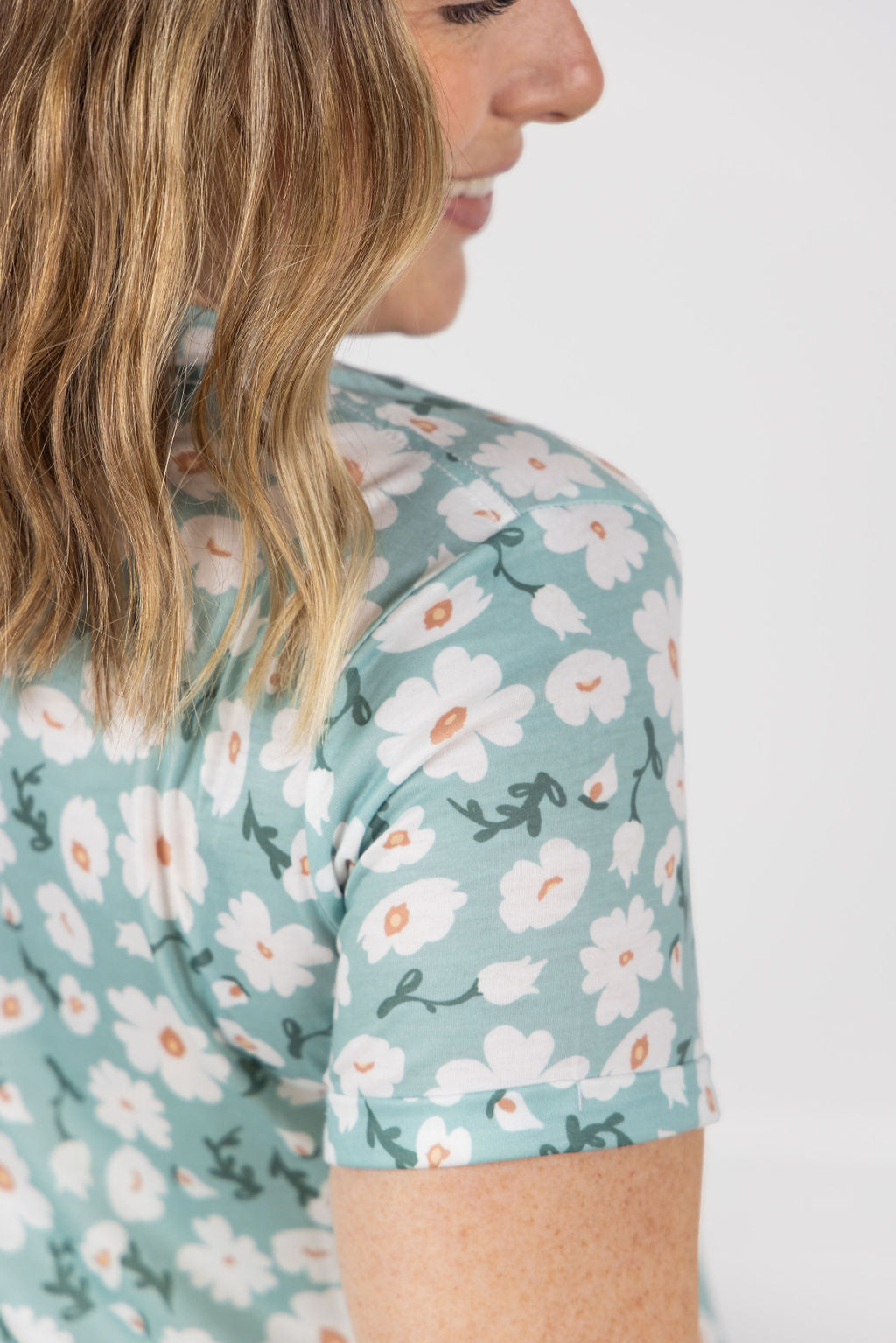 Michelle Mae Knot Dress - Green Floral