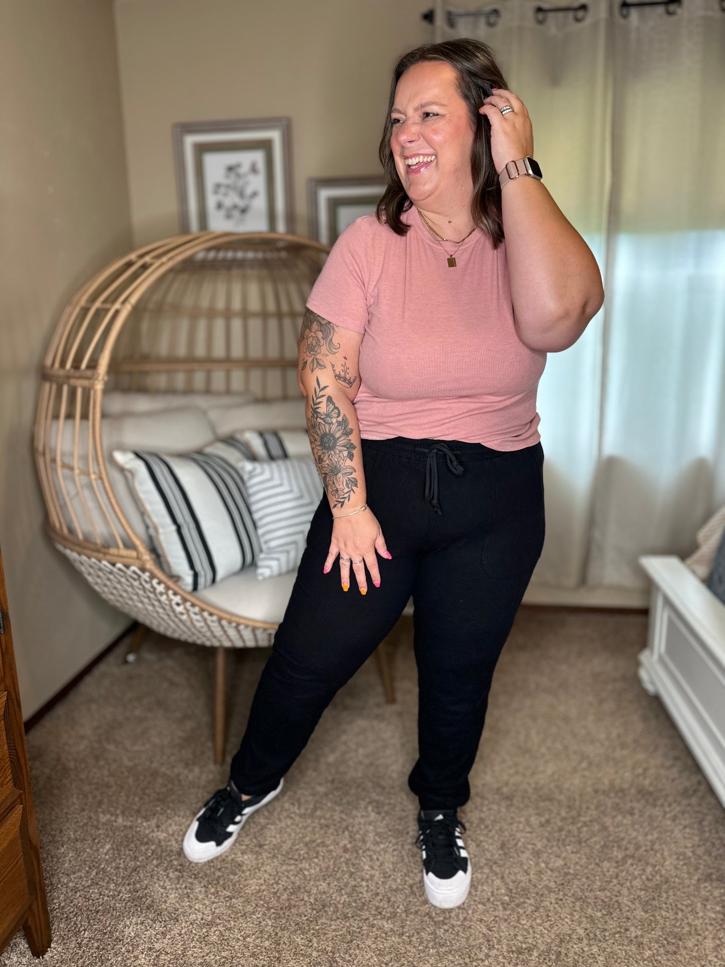 Michelle Mae Corrine Joggers - Black