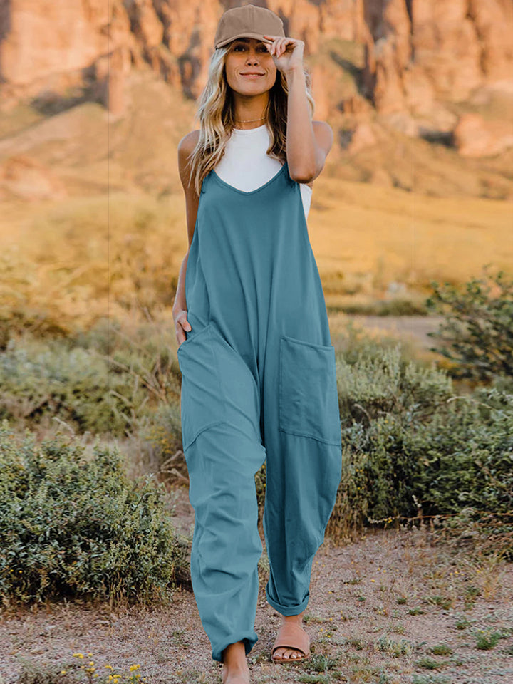 Double Take Jumpsuit with Pockets