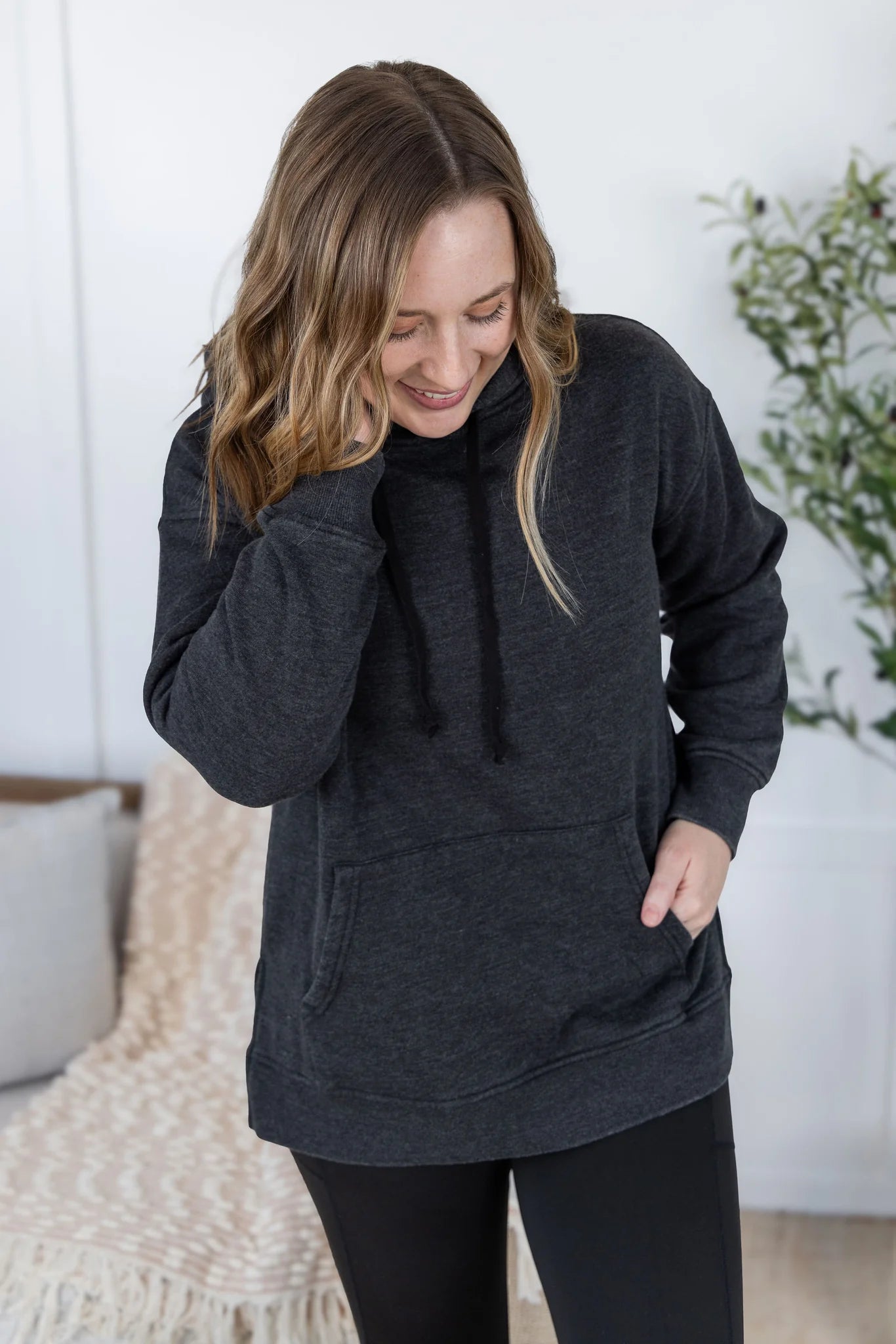 Michelle Mae Vintage Wash Hoodie - Black