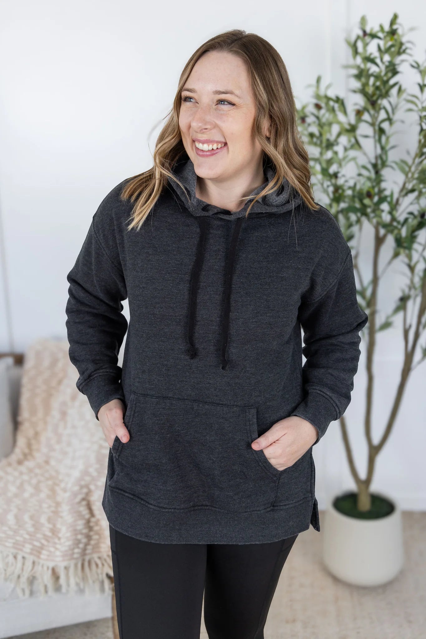 Michelle Mae Vintage Wash Hoodie - Black