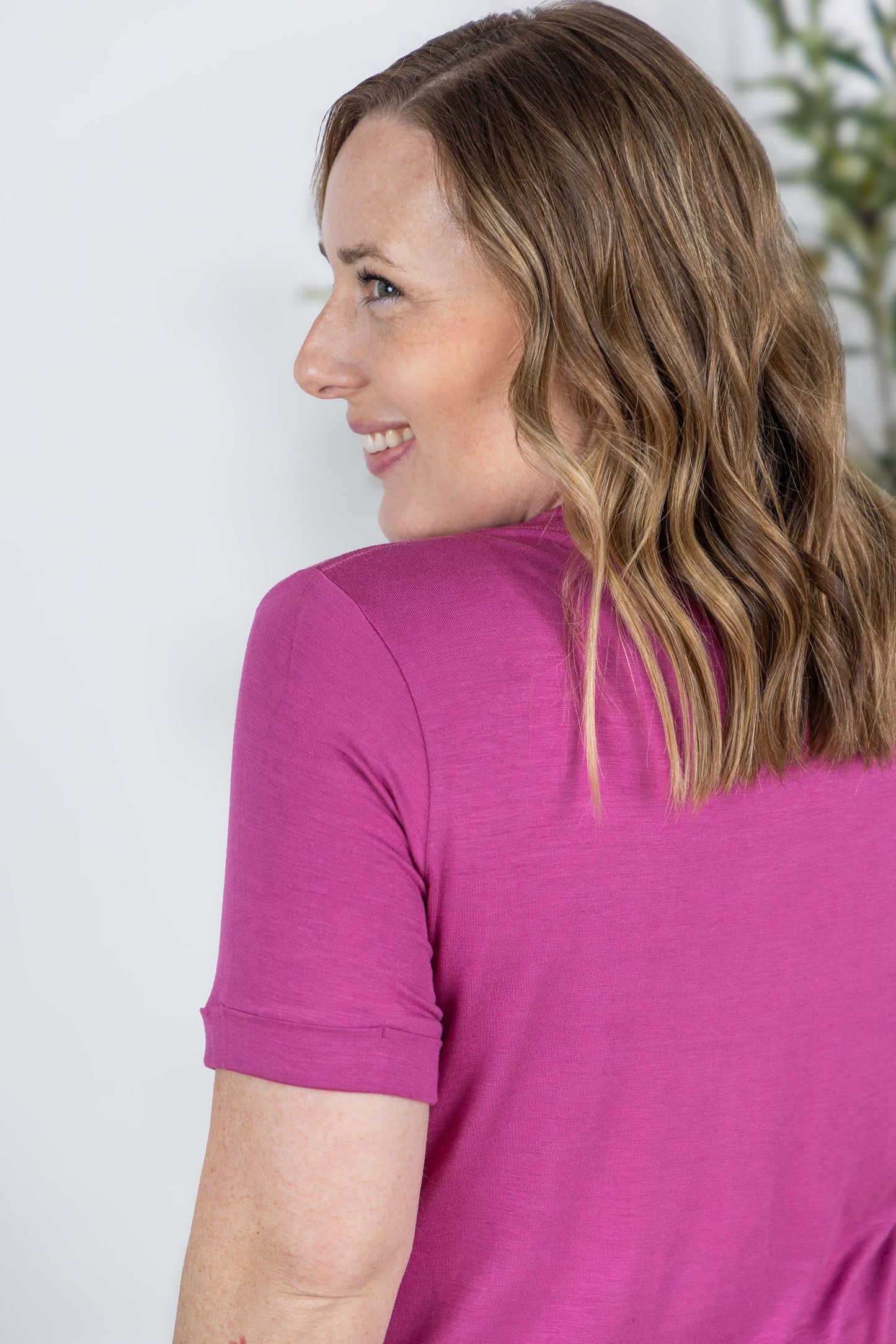 Michelle Mae Sophie Pocket Tee - Magenta