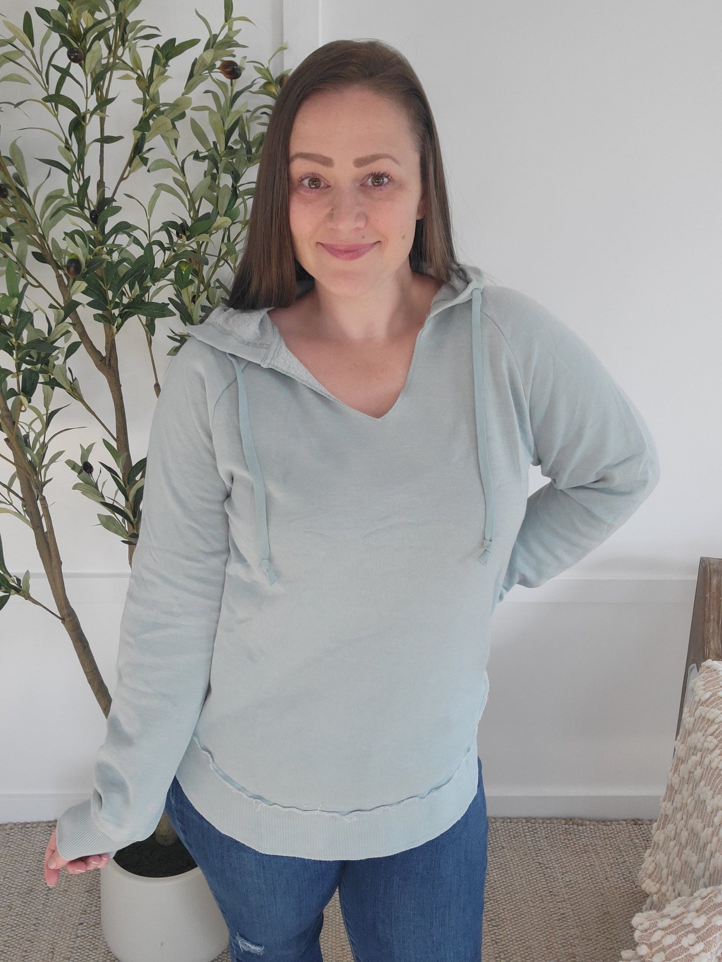 Michelle Mae Vintage Wash Beach Hoodie - Seabreeze