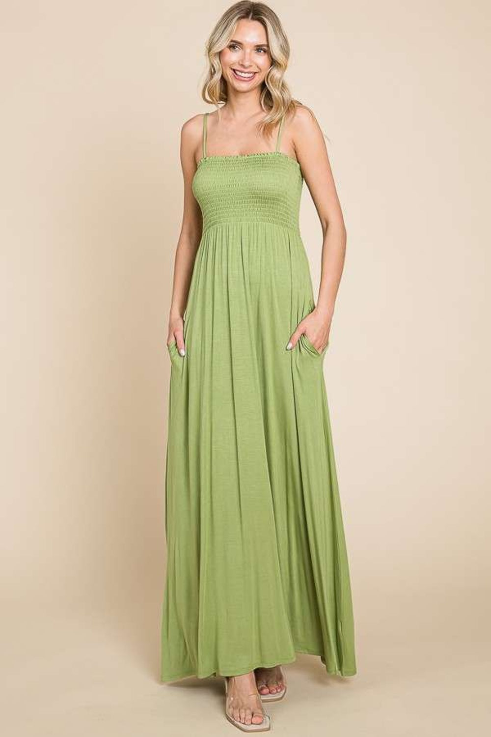 Green Is Lucky Maxi Dress with Pockets