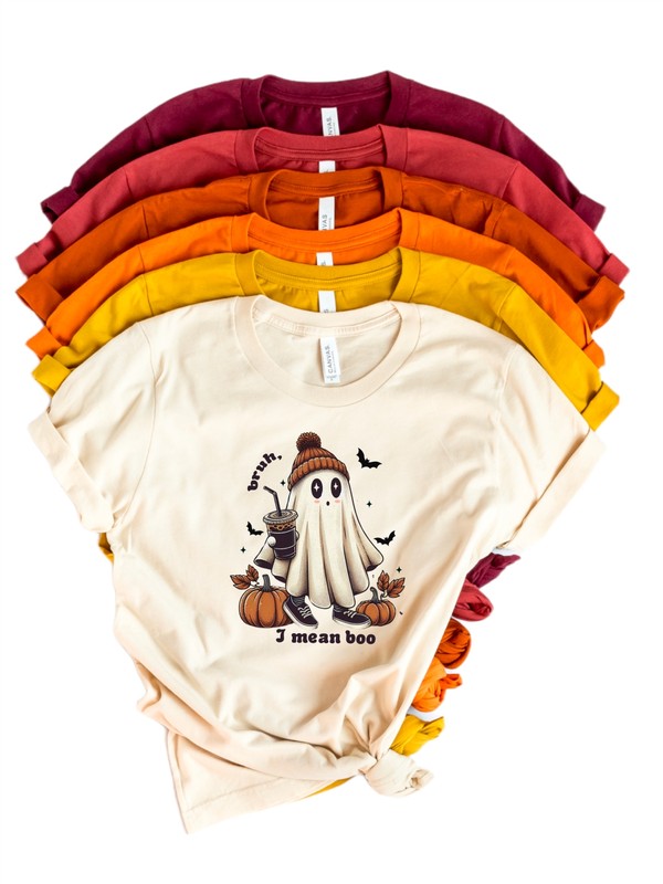 Bruh I Mean Boo Graphic Tee, T Shirt (PLUS)