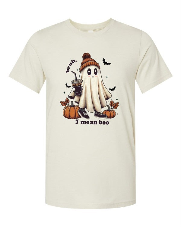 Bruh I Mean Boo Graphic Tee, T Shirt (PLUS)