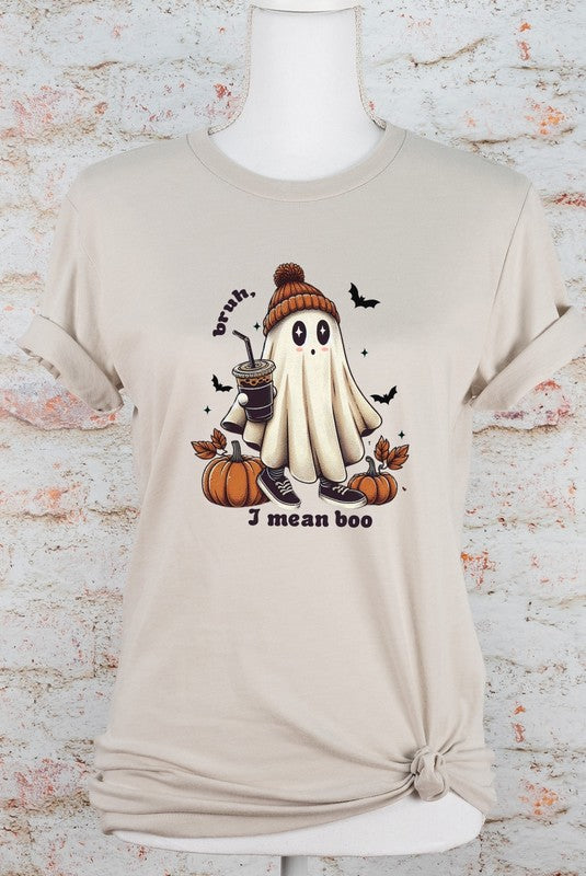 Bruh I Mean Boo Graphic Tee, T Shirt (PLUS)