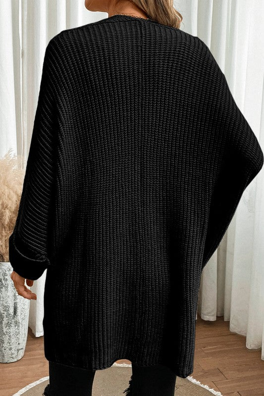 Cozy Cable Knit Batwing Cardigan