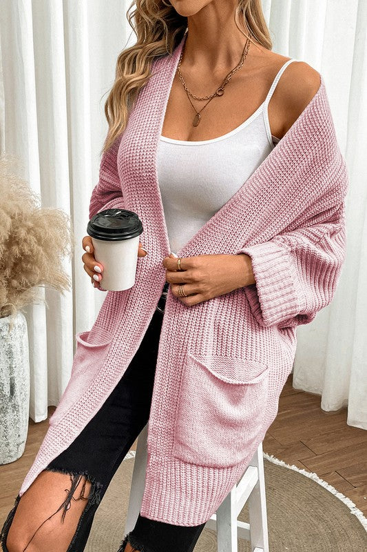 Cozy Cable Knit Batwing Cardigan