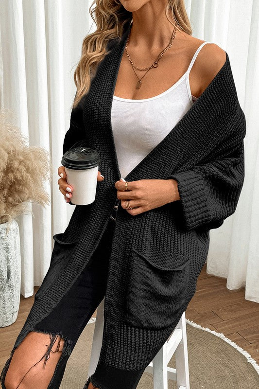 Cozy Cable Knit Batwing Cardigan