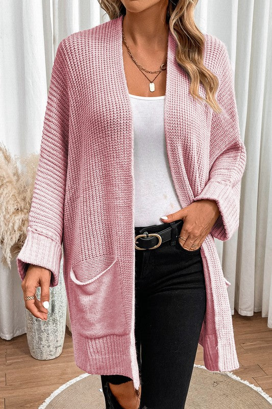 Cozy Cable Knit Batwing Cardigan