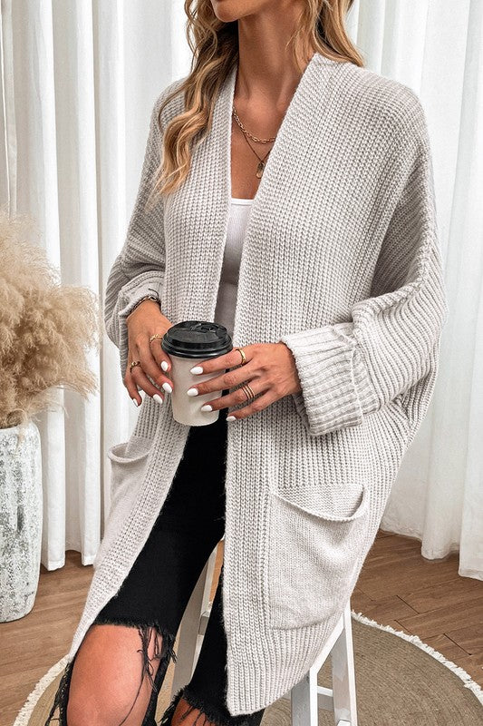 Cozy Cable Knit Batwing Cardigan