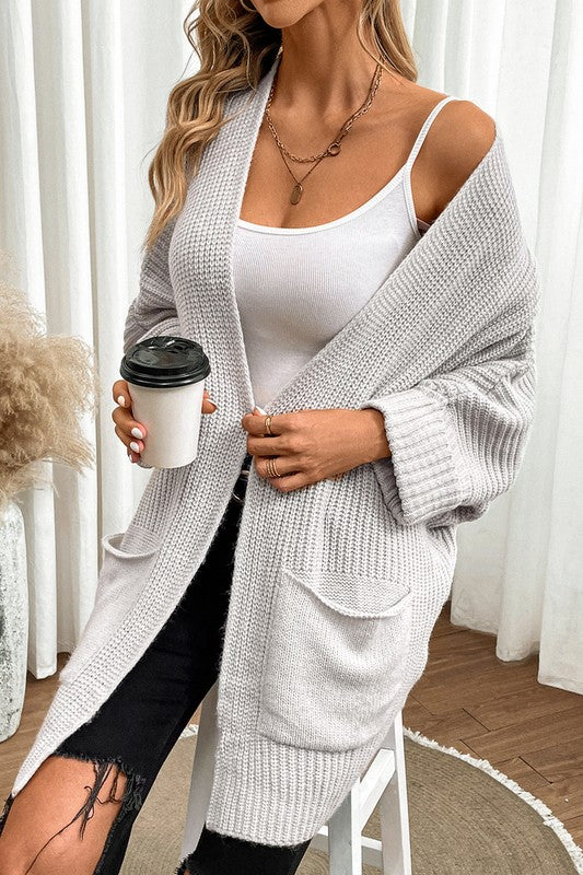 Cozy Cable Knit Batwing Cardigan
