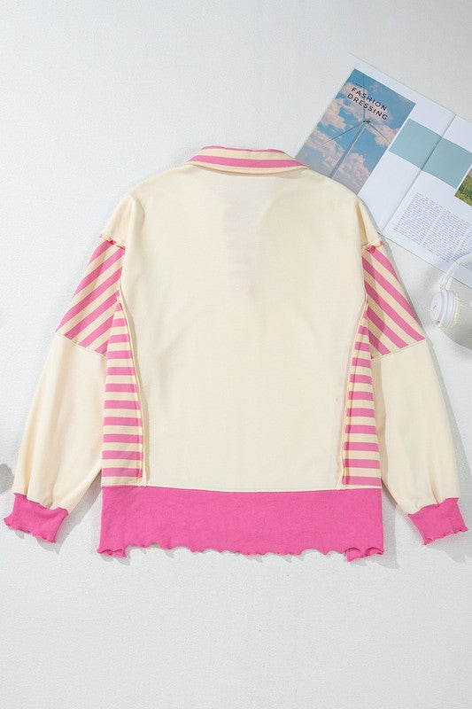 Chic Stripes Collared Top