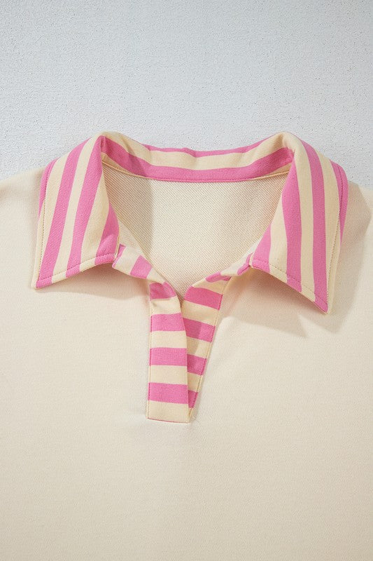 Chic Stripes Collared Top