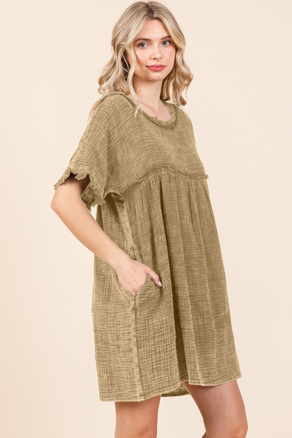 Back To Basics Babydoll Dress With Pockets