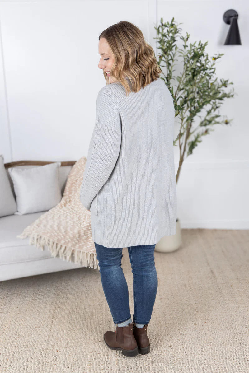 Michelle Mae Layla Sweater Cardigan - Grey