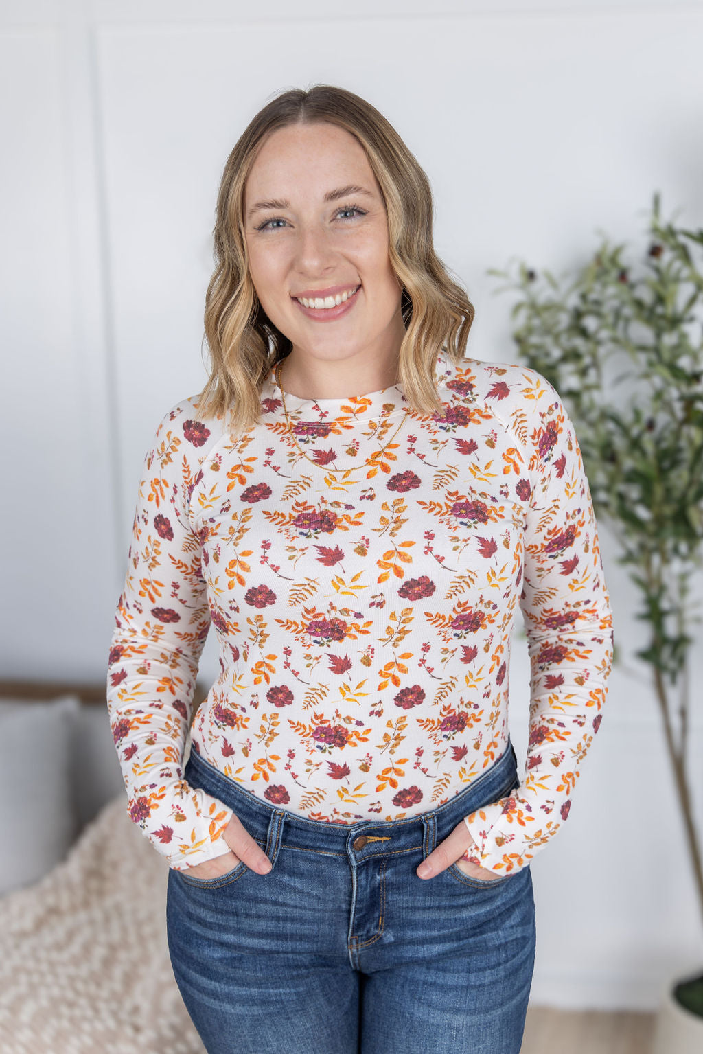 Michelle Mae Blair Long Sleeve Top - Autumn Floral