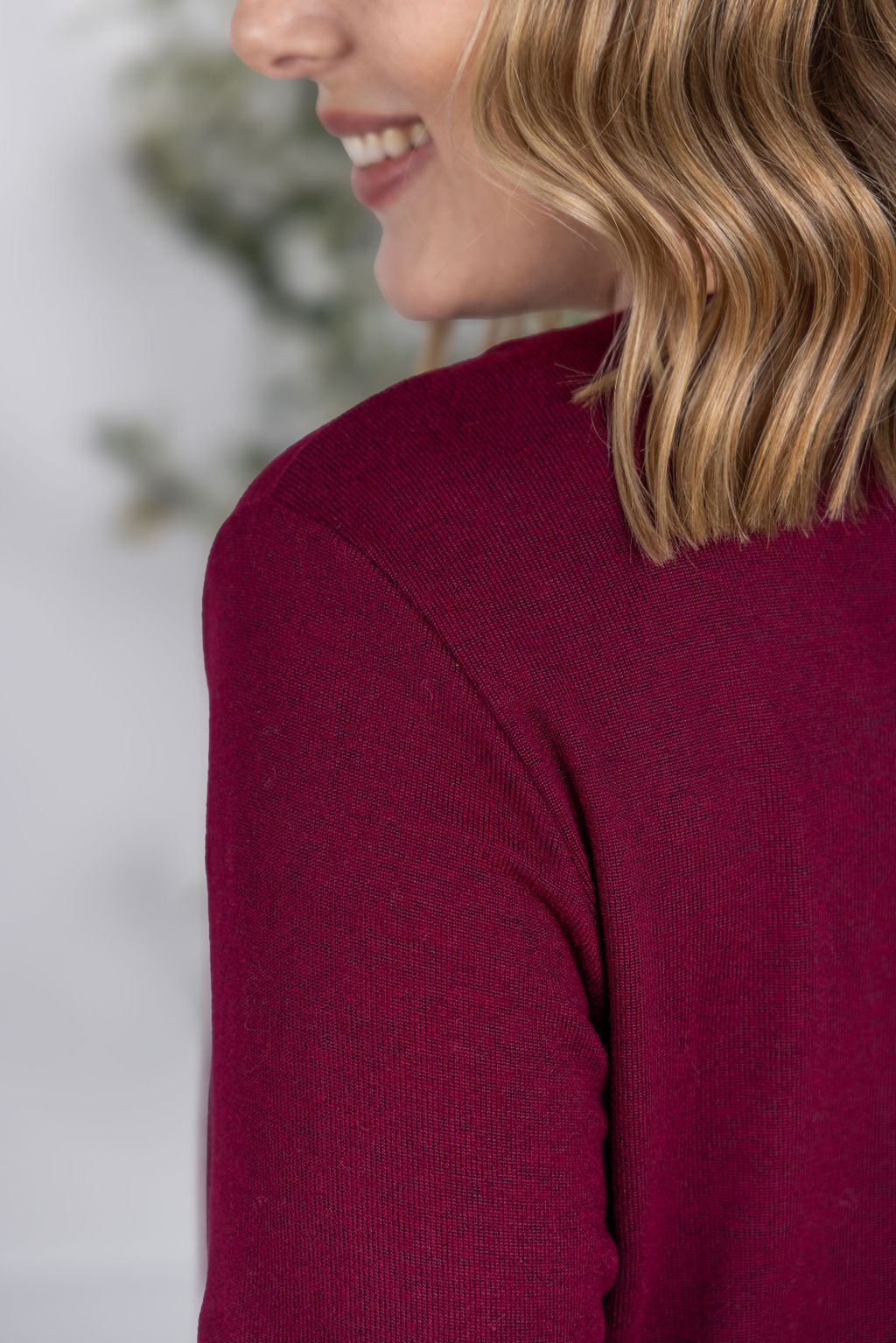 Michelle Mae Cori Cardigan - Burgundy