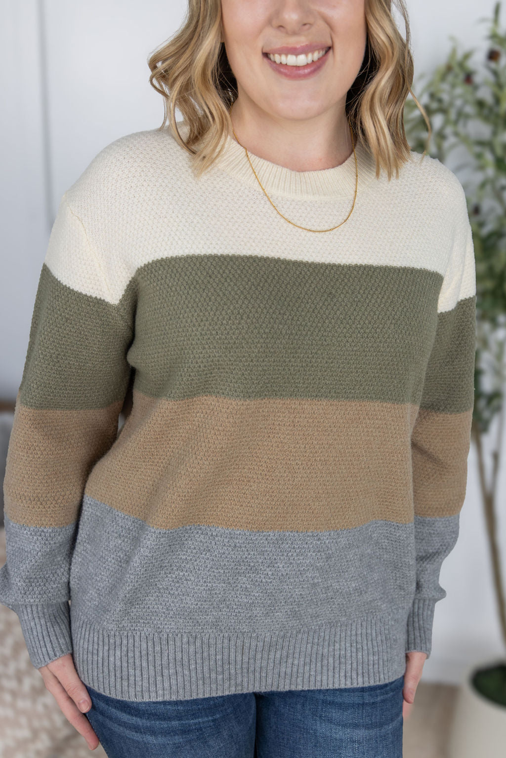 Michelle Mae Colorblock Sweater - Neutral Mix