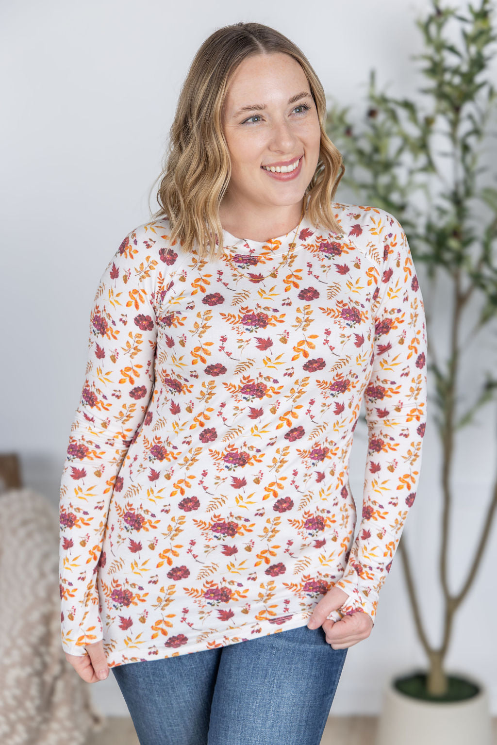 Michelle Mae Blair Long Sleeve Top - Autumn Floral
