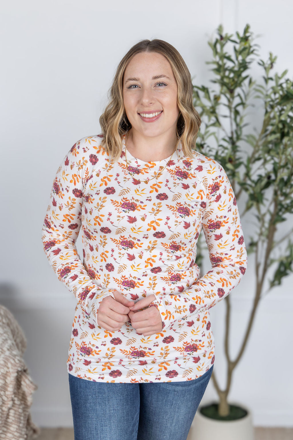 Michelle Mae Blair Long Sleeve Top - Autumn Floral