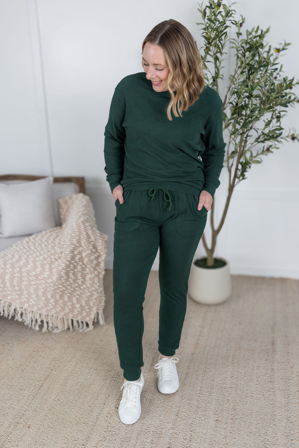 Michelle Mae Corrine Joggers - Hunter Green