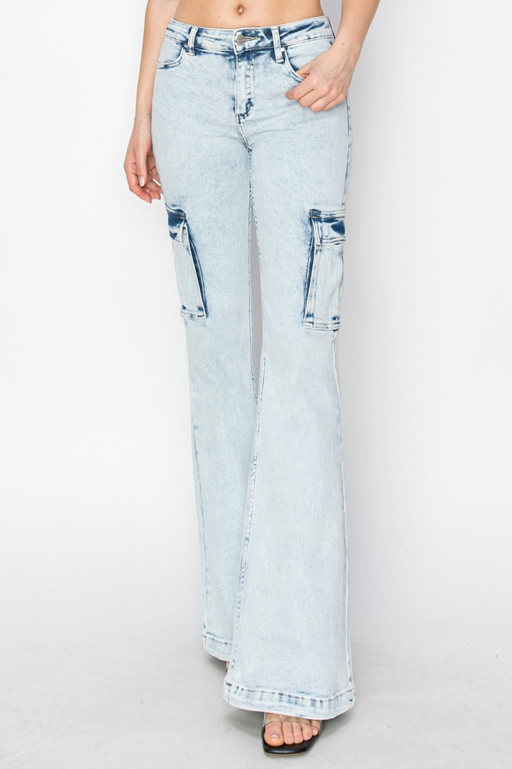 Cornelia's High Rise Cargo Flare Jeans