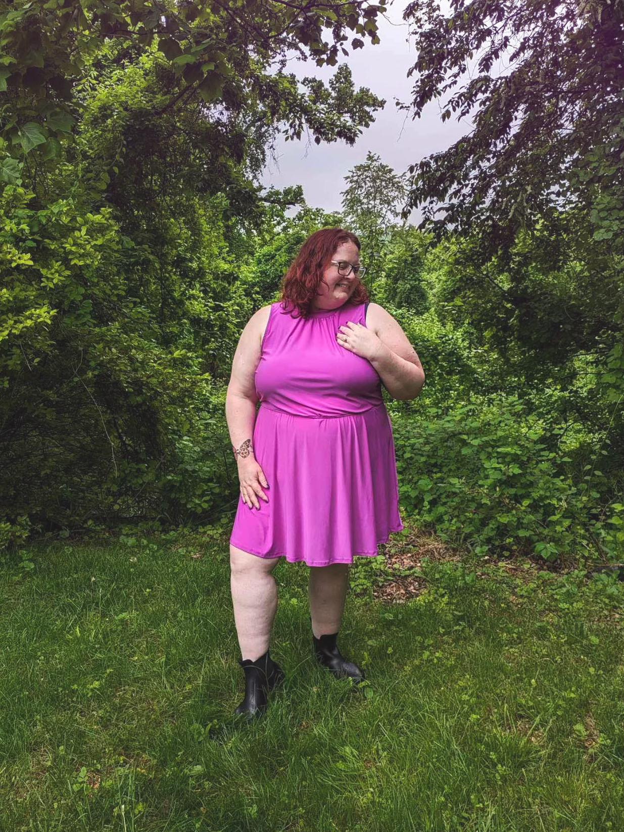 One Of Us Purple Romper Dress