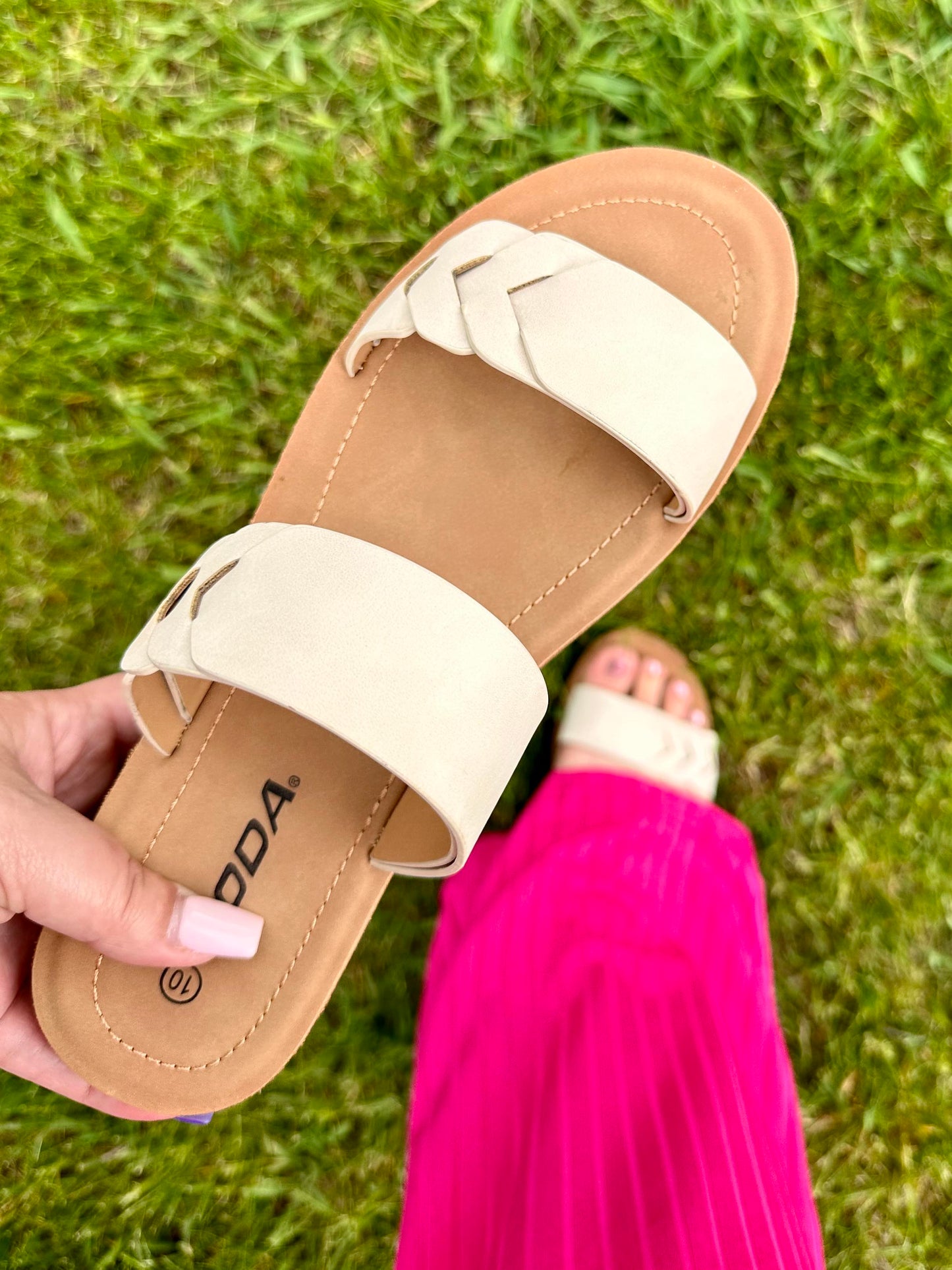 Follow Me Beige Sandals