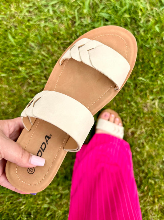 Follow Me Beige Sandals