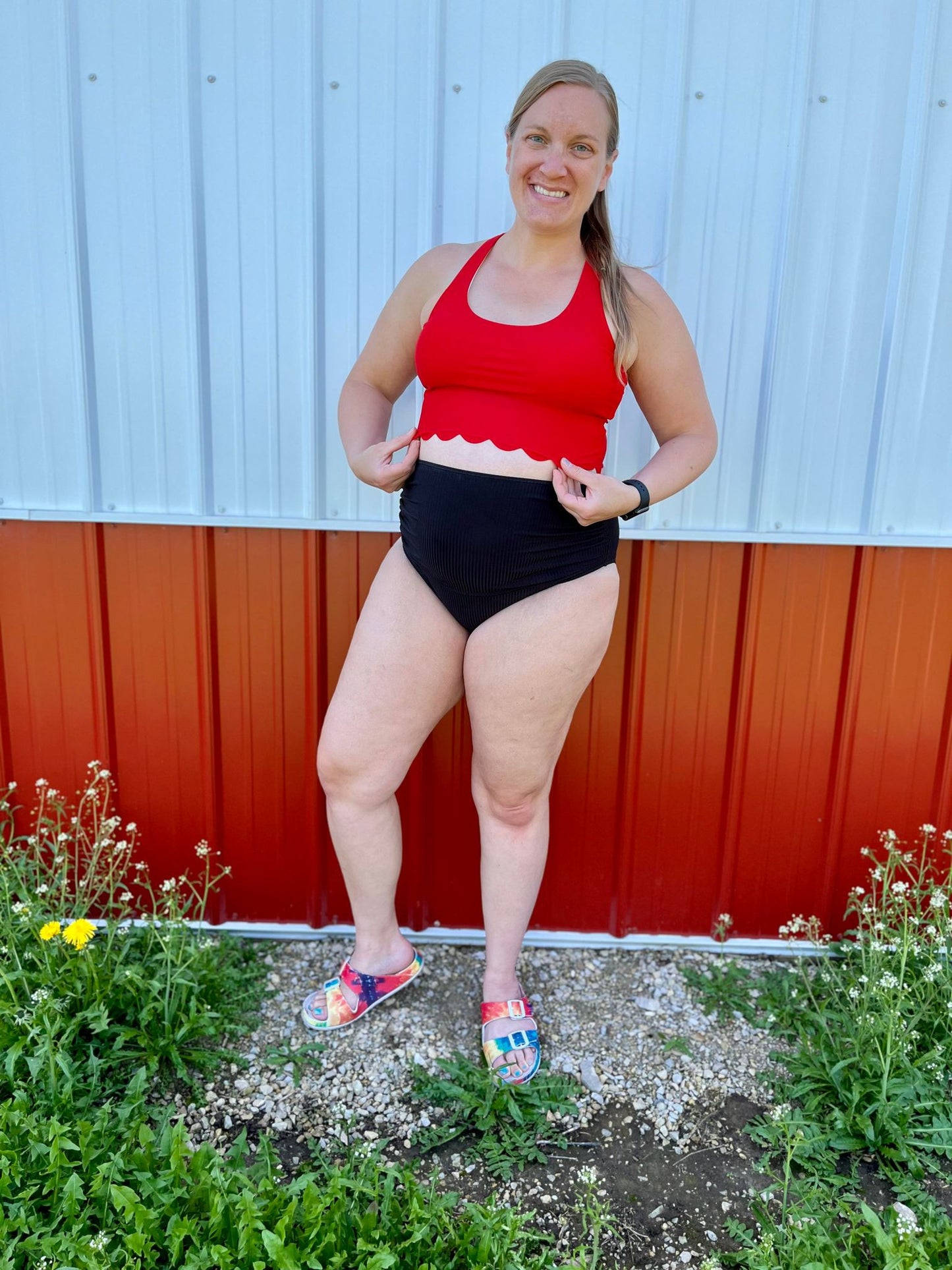 Tonga Scalloped Swim Top