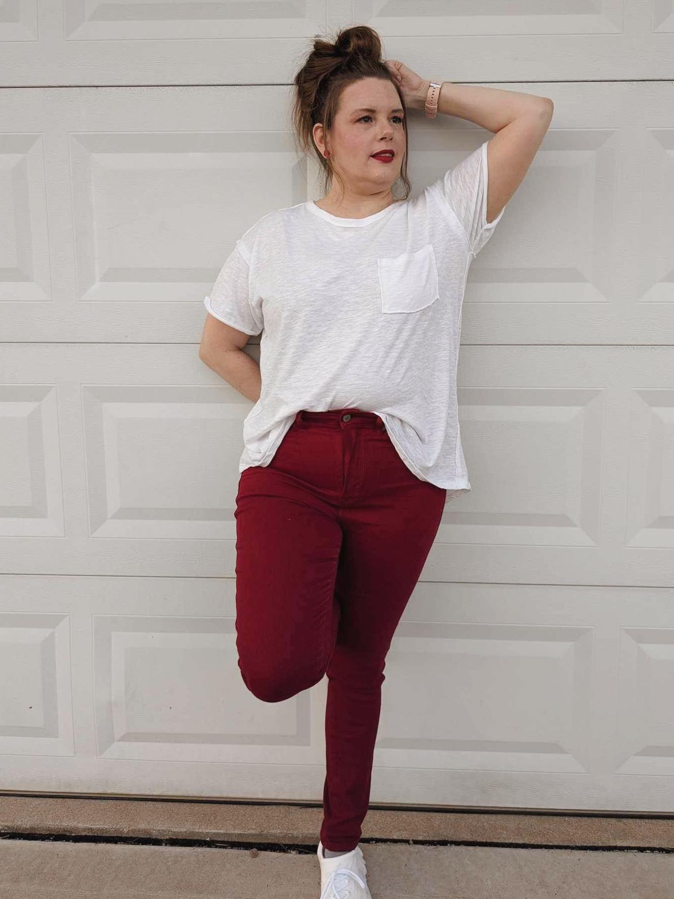Casually Cool Patch Pocket Tee in White