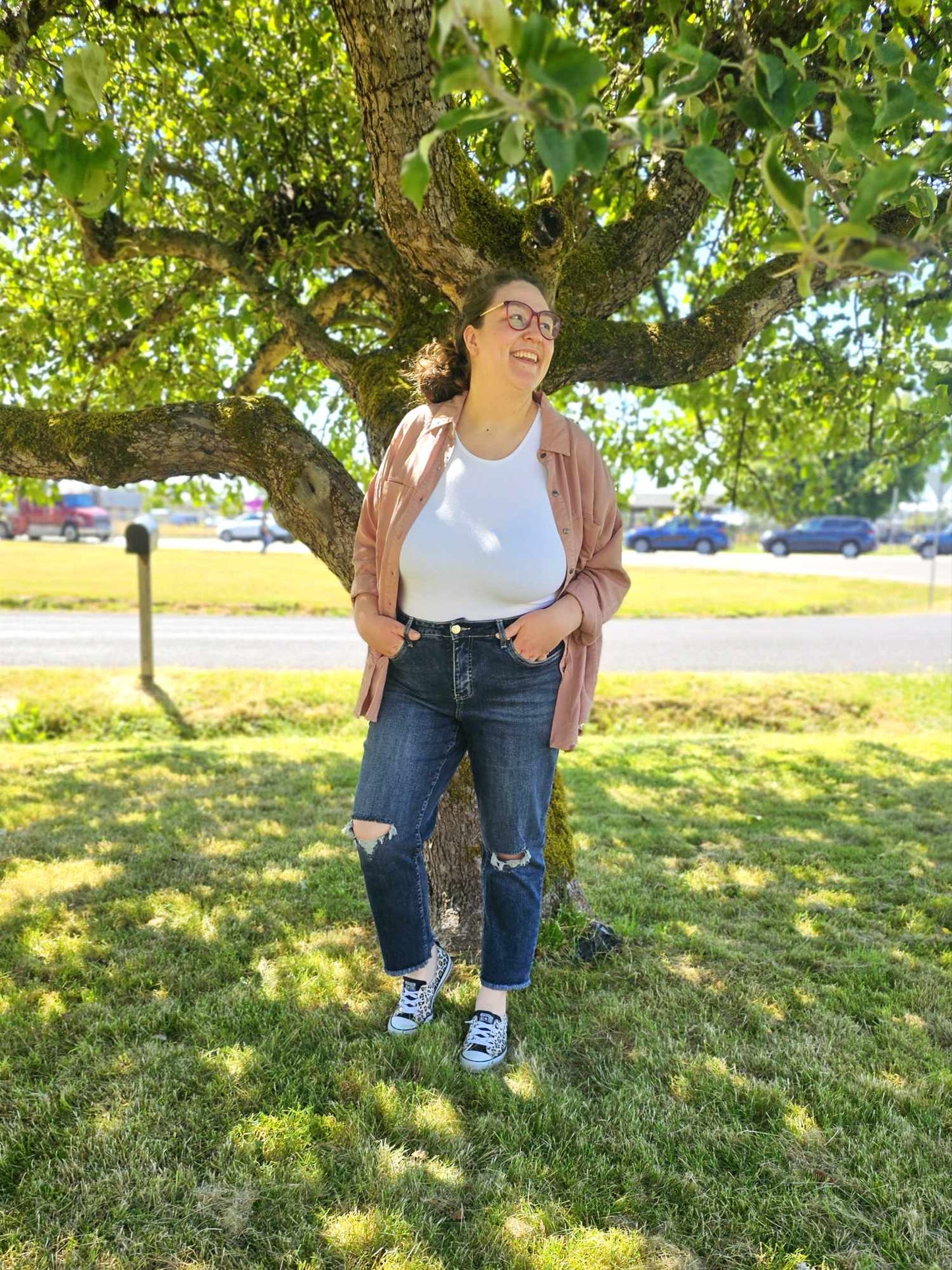 Delicate Is My Middle Name Long Sleeve Denim Shirt