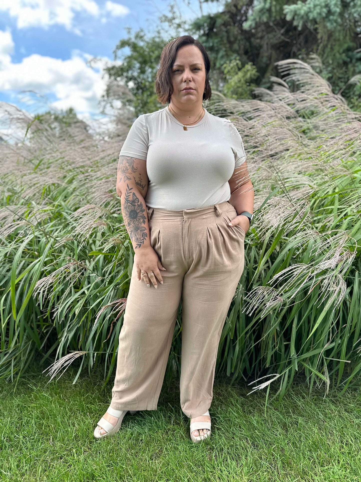 Business Meeting Wide Leg Pants