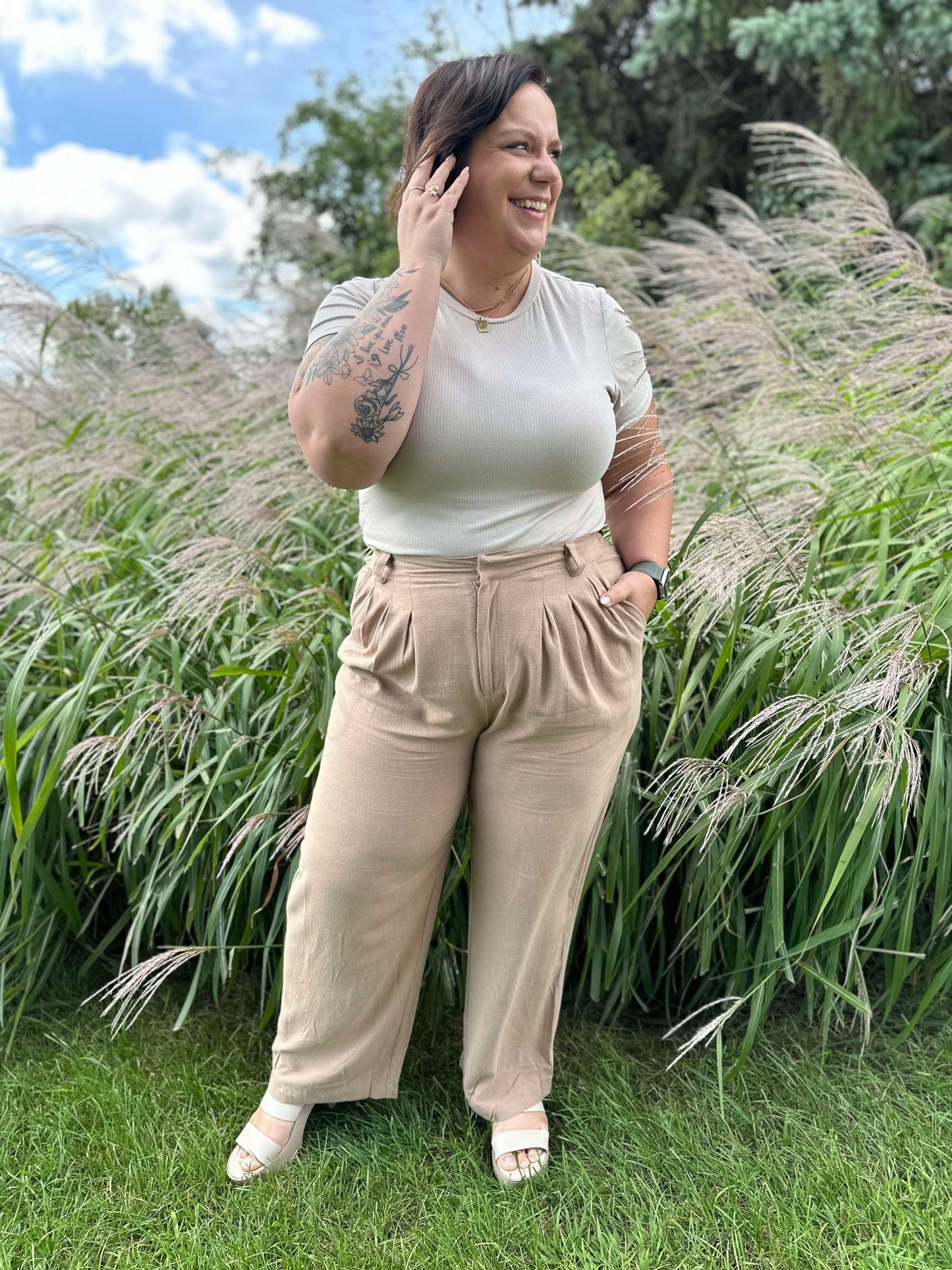 Business Meeting Wide Leg Pants