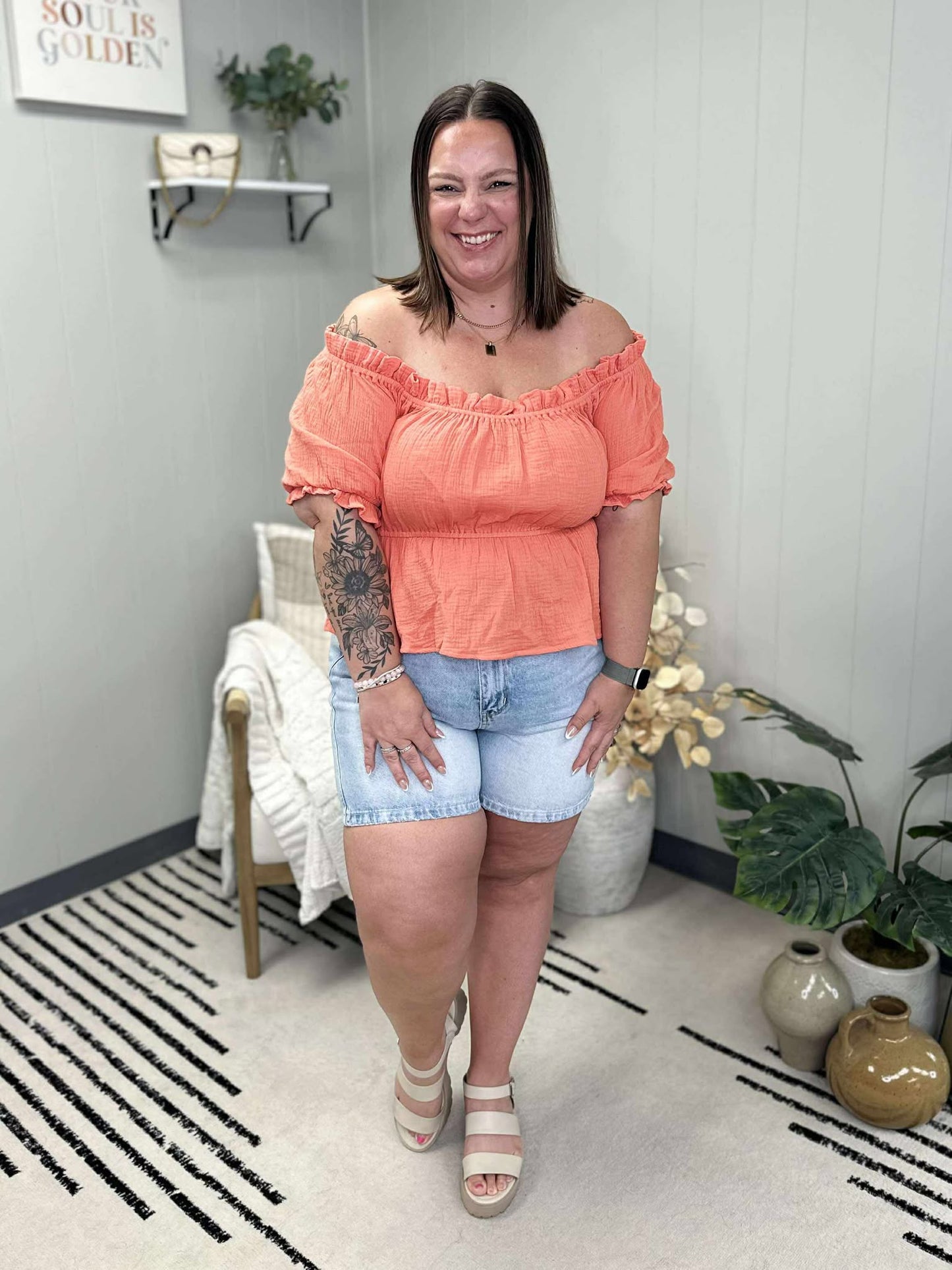 Don't Be Shy Off the Shoulder Blouse