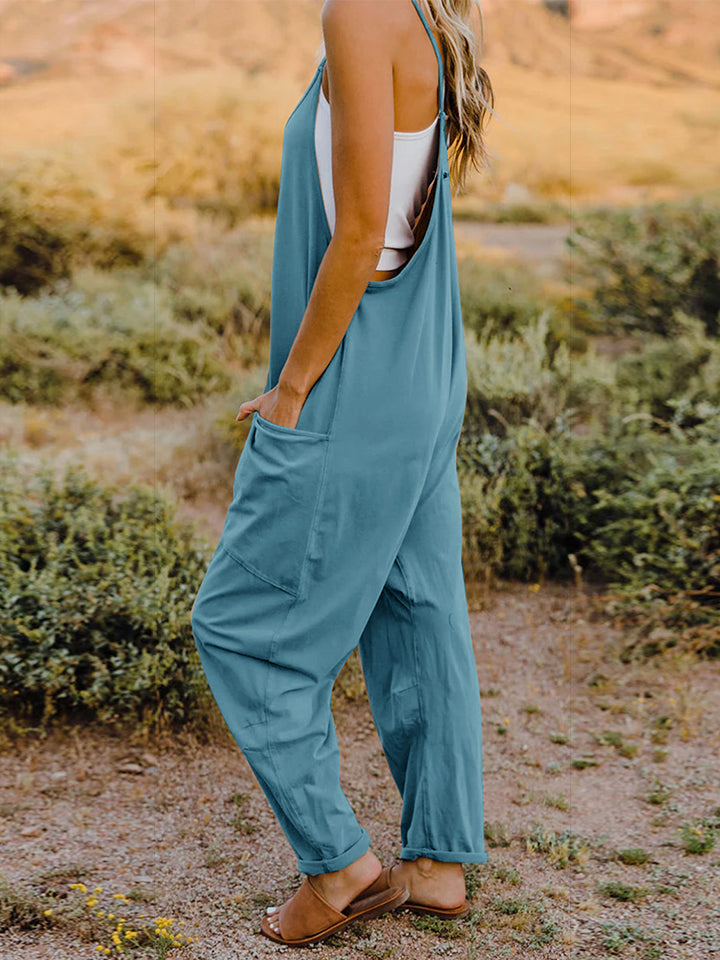 Double Take Jumpsuit with Pockets
